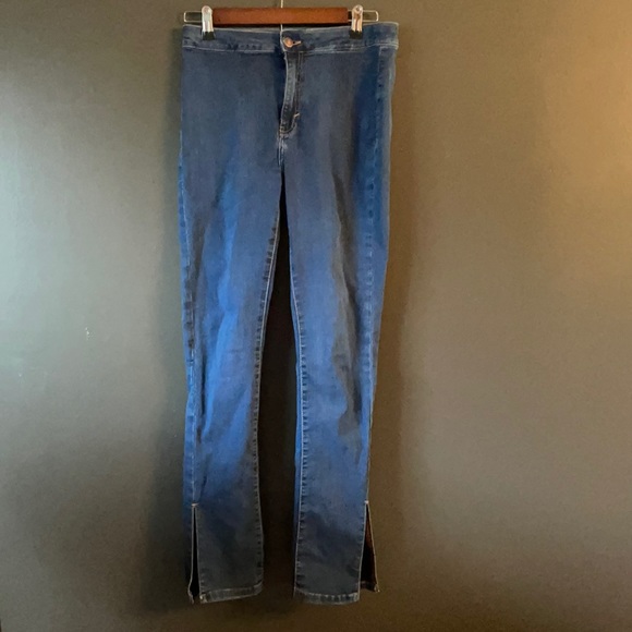 Free People Denim - Free People High Rise Slit Hem Boot Cut Jeans